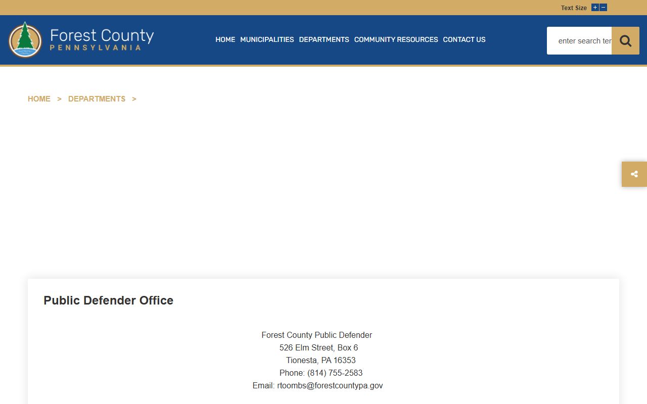 Forest County probation and charge-related processing