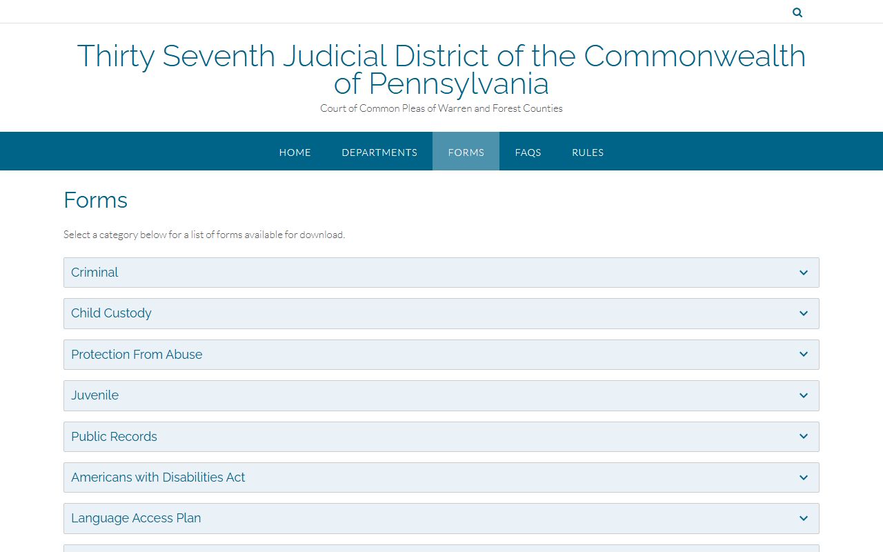 37th Judicial District forms and probate-related references